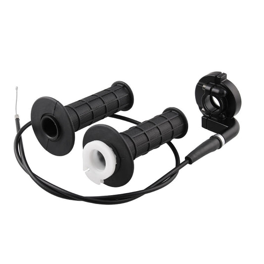 MB-MH028-BK Motorcycle Grips 22mm Handle Throttle Clamp Hand Grip with Throttle Cable for 110-250CC ATV Quad Pit Dirt Bike Motocross Racing, MB-MH028-BK