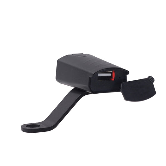 Motorcycle Waterproof DC 8-32V 5V / 1.2A Rearview Mirror USB Phone Charger Adapter, with Indicator Light, 1 USB Port