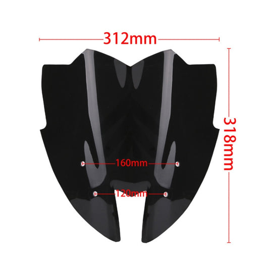 Speedpark Motorcycle Front Windshield for Kawasaki Z800 / ZR800 2013-2015, Front Windshield