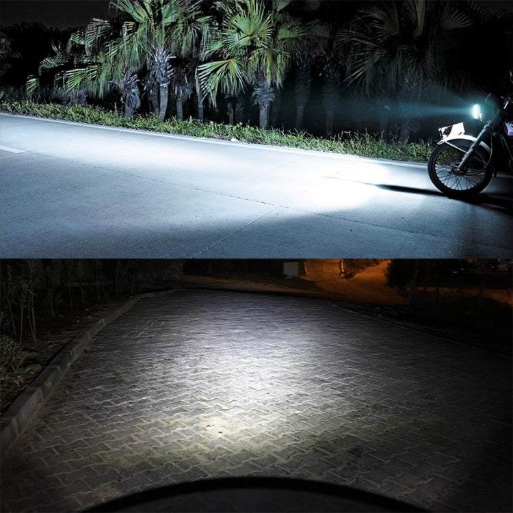 H4 DC12V / 7.4W Motorcycle LED Headlight with 24LEDs SMD-3030 Lamp Beads, H4 Style 2 (Yellow + White), H4 Style 2 (White Light)