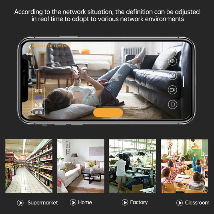 WiFi wireless network camera preview on phone with adjustable video feed