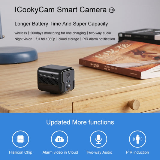 Black wireless action camera on tabletop with side grille and lens visible