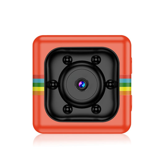 Red SQ11 mini DV recorder camera with square lens housing and IR LED ring