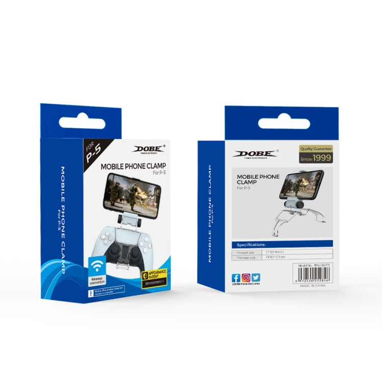DOBE mobile phone clip package for game controller phone mount, PS5 labeled box