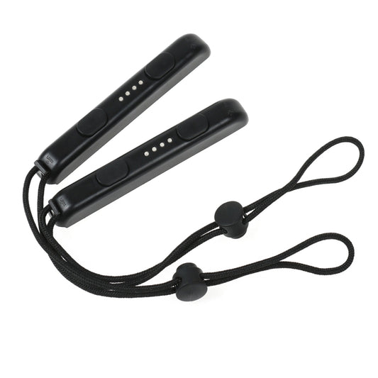 Black Joy-Con wrist rope lanyard pair with cord and two round clip ends