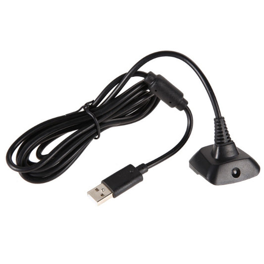 Black USB-to-controller charging cable with magnetic connector