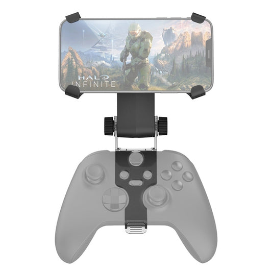 Black PS5 gamepad phone clip mount with adjustable screen cradle