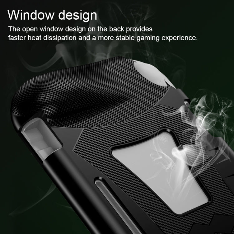 Black textured TPU back shell with open window cutout for Nintendo Switch Lite