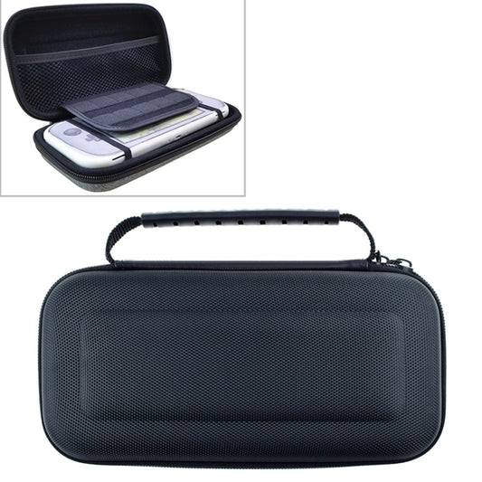 Portable Switch Lite storage case with dark interior lining and foam insert, zipper closure
