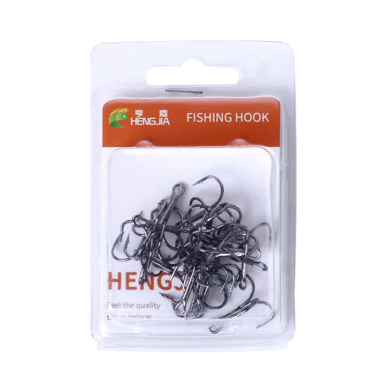 HENGJIA packaged fishing treble hooks, blister card labeled EISHING HOOK