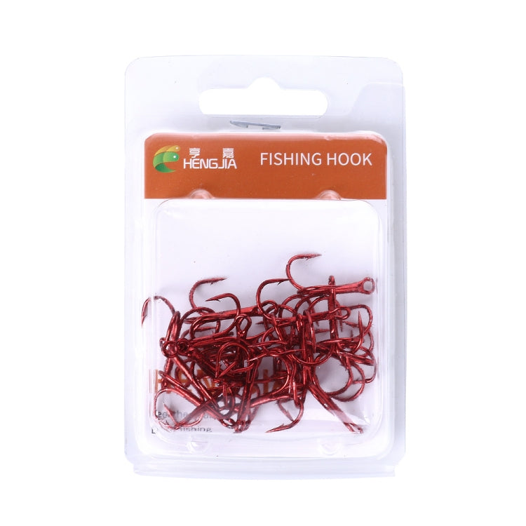 HENGJIA fishing hook blister pack with red treble hooks (20 pcs)
