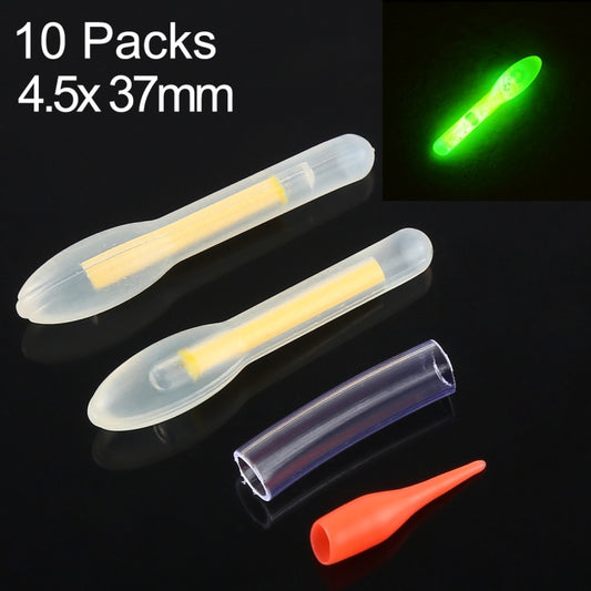 10 Packs OCEAN SUN Bulb Shape Luminous Float Night Fishing Light Stick, Visibility: 50m, Size: 4.5 x 37mm, Bulb Shape, Visibility: 50m