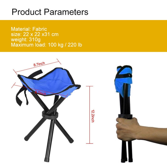 Hiking Outdoor Camping Fishing Folding Stool Portable Triangle Chair Maximum Load 100KG Folding Chair Size:22 x 22 x 31cm, Fishing Folding Stool(Red), Fishing Folding Stool(Blue), Fishing Folding Stool(Green)