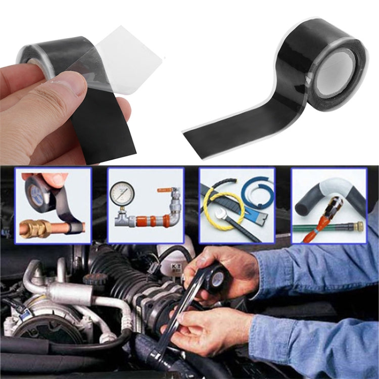 3m x 2.5cm Multi-function Waterproof High Temperature Resistance Water Pipe Wire Silicone Self-adhesive Tape, 10pcs 3m