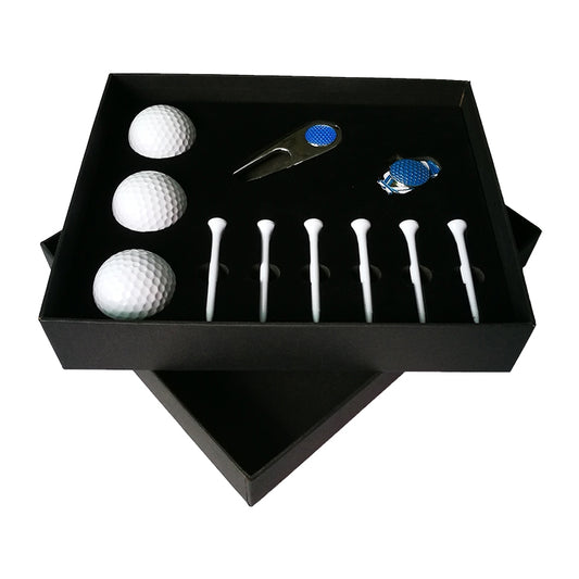 11 in 1 6 Golf Tees + Divot Tool + 3 Golf Balls Gift Box Set, 11 in 1 Blue, 11 in 1 Red