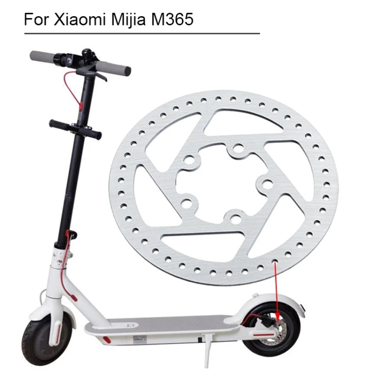 Electric scooter with front disc brake rotor, 110mm, silver