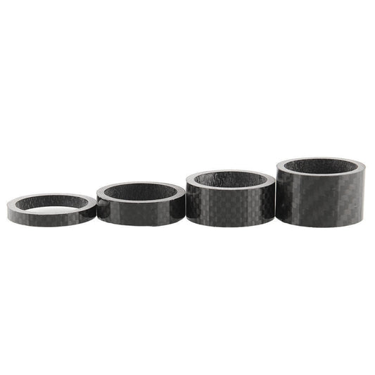 Bicycle Front Fork Headset Carbon Fiber Gasket Stem Wrist Backing Ring 3K Carbon Fiber 5 / 10 / 15 / 20mm, 4pcs /Set
