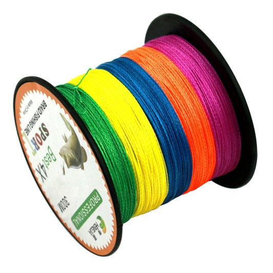 HENGJIA Colorful 5.0# 0.37mm 50LB 22.6kg Tension 300m Extra Strong 4 Shares Braid PE Fishing Line Kite Line, 5.0# 0.37mm 50LB