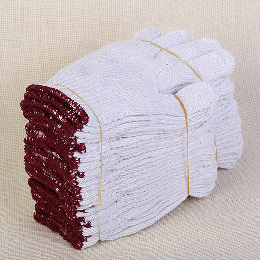 12 Pairs Labor Supplies Breathable Wear-Resistant Protection Cotton Yarn Gloves, 12 Pairs