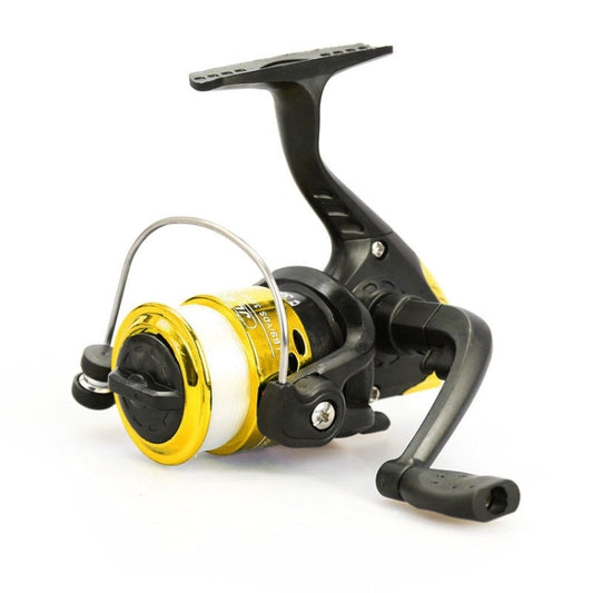 JL200 Plating Plastic 3 Ball Bearings Handle Fishing Spinning Reel with Transparent Lines, JL200