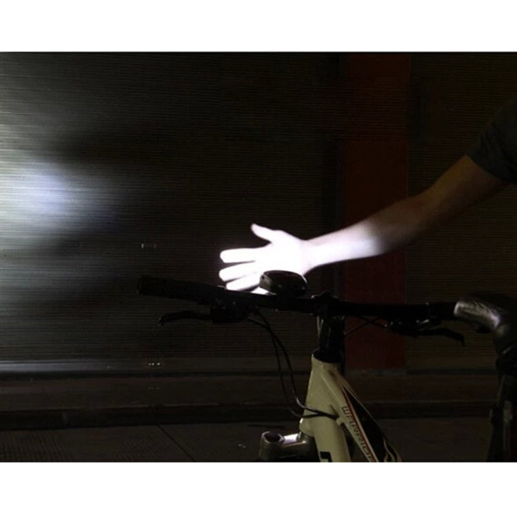 Bike-mounted COB LED light with bright white beam