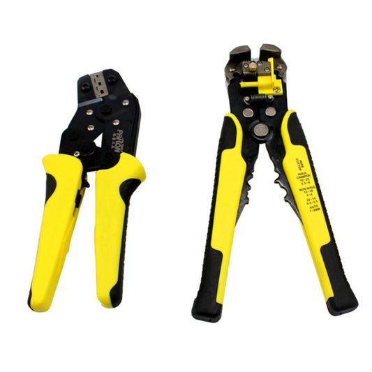 0.25-6.0mm Multi-function Wire Stripper + Carbon Steel Crimping Pliers + Storage Bag Tools Set, 0.25-6.0mm Stripper