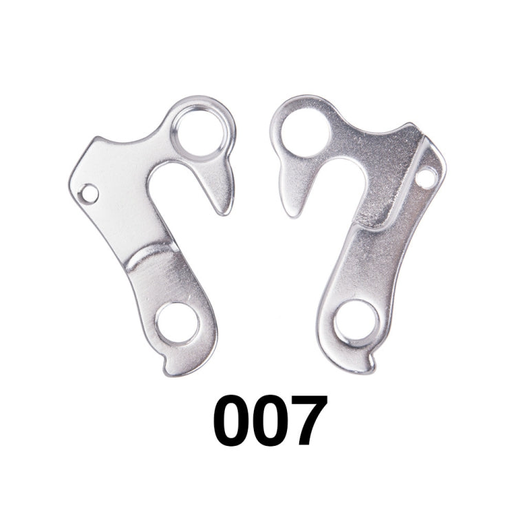 Silver alloy rear derailleur tail hooks, 2-pack with pair hardware