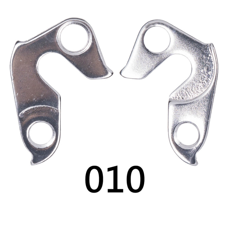 Alloy rear derailleur tail hook plates set of 2, silver, 010