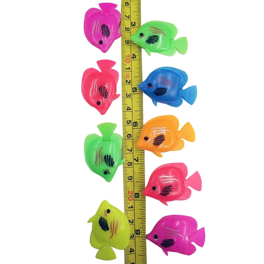 10 PCS Aquarium Articles Decoration Plastic Floating Fake Fish, Size: 5*3cm, Aquarium Fake Fish Decoration