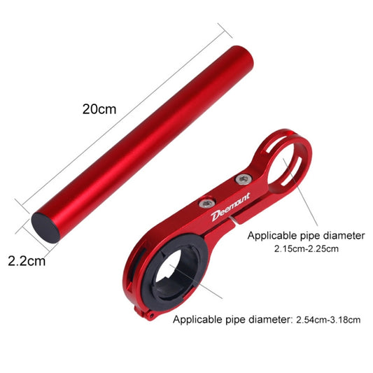 HLD-208 Mountainous Bicycle Aluminium Alloy Handlebar Extension Frame Flashlight Bracket, Alloy Red, Alloy Black, Alloy Blue