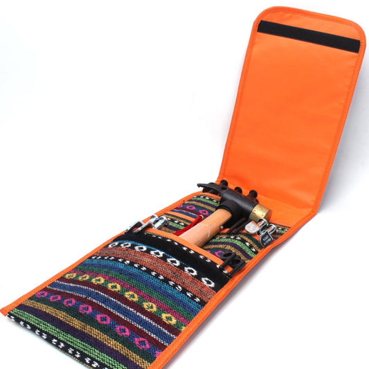 Hiking Camping Ethnic Style Tent Hammers Bag Portable Tent Nail Pegs Storage Case Pouch