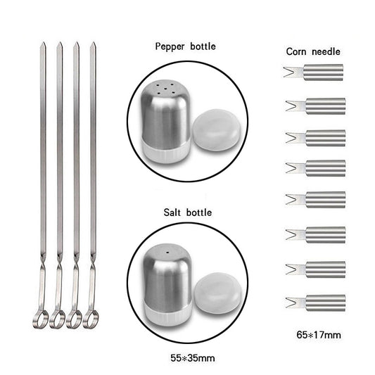 20 in 1 Outdoor Tableware Set Camping Barbecue Tableware Picnic Tool Set, 20 in 1
