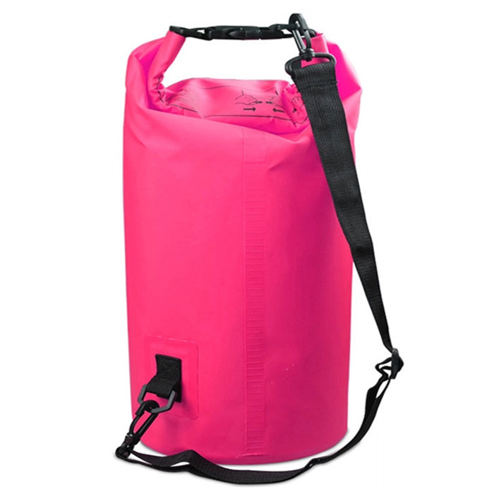 Outdoor Waterproof Single Shoulder Bag Dry Sack PVC Barrel Bag, Capacity: 5L, Capacity: 5L (Green), Capacity: 5L (Sky Blue), Capacity: 5L (Yellow), Capacity: 5L (Black), Capacity: 5L (Dark Blue), Capacity: 5L (Orange), Capacity: 5L (Pink)