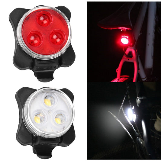 COB Lamp Bead 160LM USB Charging Four-speed Waterproof Bicycle Headlight / Taillight Set, Red + White Light 650MA, Red + White Light