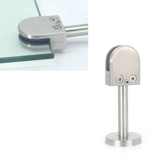 304 Stainless Steel Glass Fish Mouth Support Rod Fixing Clip with 14x80mm Rod, Specification: S, S, with 14x80mm Rod