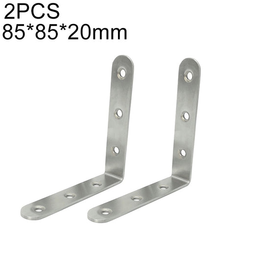 2pcs Stainless Steel 90 Degree Angle Bracket,Corner Brace Joint Bracket Fastener Furniture Cabinet Screens Wall (85mm), 85mm (2pcs)