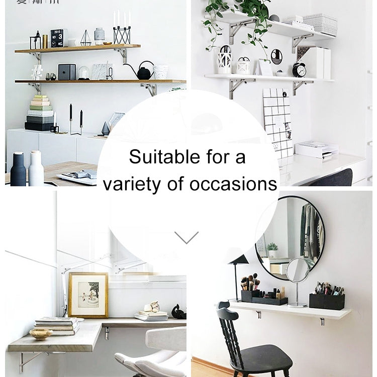 2 PCS 10 inch Billy Wall-mounted Foldable Stainless Steel Spring Storage Shelf for Dining Table, 10 inch