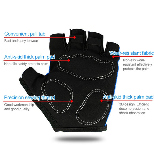 BaseCamp BC-204 Bicycle Half Finger Gloves Lycra Fabric Cycling Gloves, Size: L, Size: L