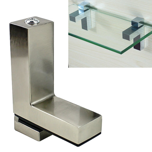 3-24mm F Type Brushed Zinc Alloy Fixed Clip Glass Wood Layer Board Bracket, 3-24mm Brushed