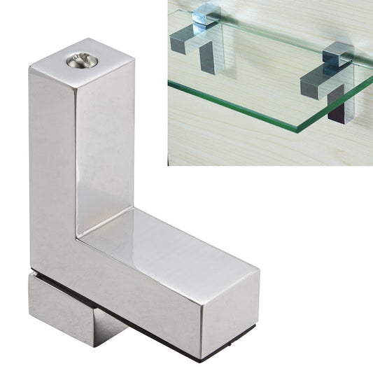 3-24mm F Type Glossy Polished Zinc Alloy Fixed Clip Glass Wood Layer Board Bracket, 3-24mm Glossy