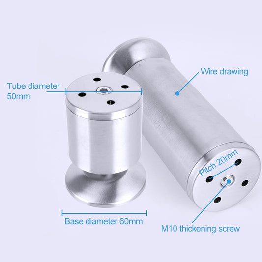 Stainless Steel Wire Drawing Thickened Column Sofa Furniture Cabinet Foot, Height: 150mm, 150mm