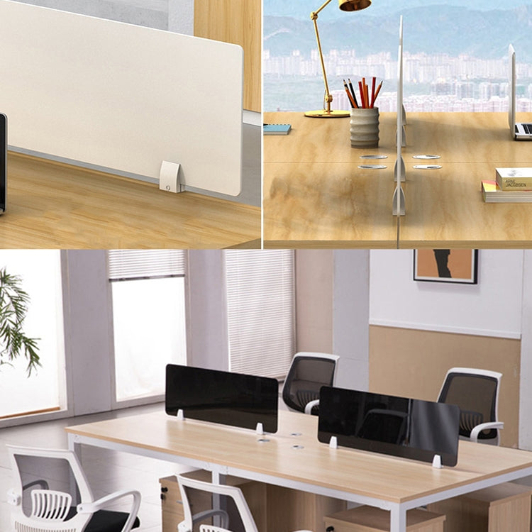 L Shape Aluminum Alloy Office Desktop Screen Fixing Clip Partition Clip (Silver), L Shape (Silver)