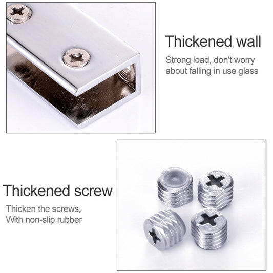 15 PCS Zinc Alloy Bright Fixed Bracket Connection Nail Glass Fixing Clamp, Nail