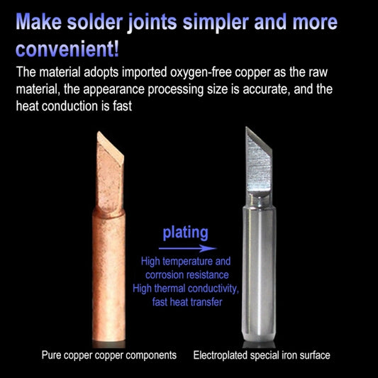 10 PCS 900M-T-2C Middle C Type Lead-free Electric Welding Soldering Iron Tips, For 900M-T-2C