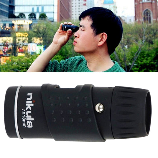 Nikula 7*18 Portable Professional High Times High Definition Dual Focus Zoom Monocular Pocket Telescope, 7x18