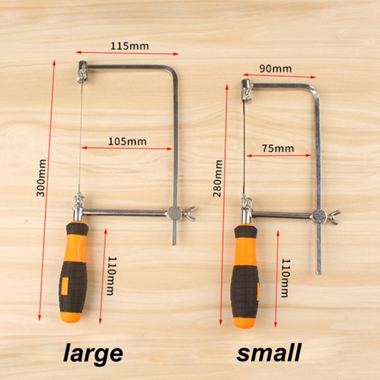 U Shape Hacksaw with Blades for Metal / Wood / Plastic Tube / Wire DIY Hand Tool Portable Woodworking Saw, Width: 105mm, Size: Large