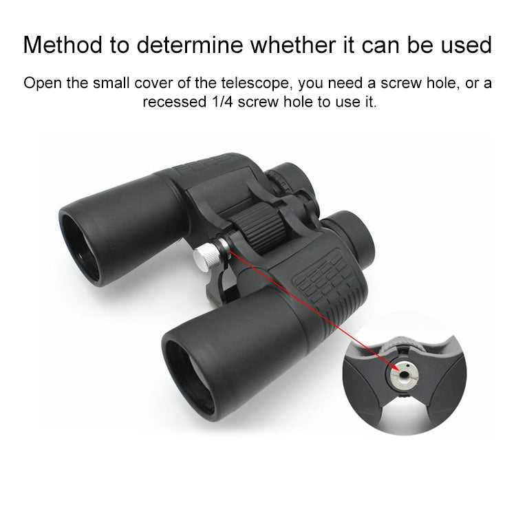 L-shaped telescope connector adapter bracket with black base and adjustable silver ring