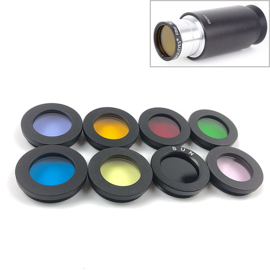 Datyson Astronomical Telescope Accessories 1.25 inch Planet Moon Nebula Filter Neutral Edition, A Set of 8 Colors, A Set of 8 Colors