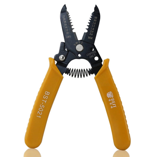 BEST-5021 0.6 ~ 2.6mm Portable Crimper Cable Stripping Wire Stripping Pliers, BEST-5021