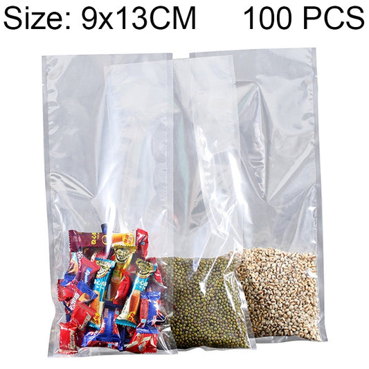 100 PCS Food Vacuum Packaging Transparent Plastic Bag Nylon Fresh-keeping Bag, Size: 25cm x 35cm, Size: 9cm x 13cm